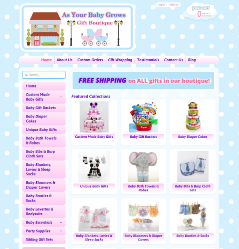 As Your Baby Grows Custom Shopify Website Design